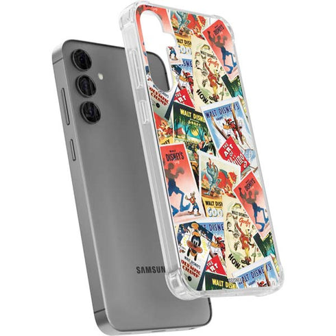 Disney Friends Retro Goofy Stamps Art Galaxy S24 Plus Clear Case